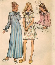 1970s Simplicity 5083  Misses Long Short Nightgown, BedJacket Sz 8-10 uncut - $4.00
