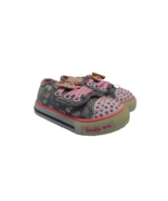 Skechers Girl&#39;s Twinkle Toes Sparks Light-Up Sneakers SN10469N Grey Size 6M - £22.70 GBP