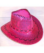SEQUIN HOT PINK COWBOY HAT supply western dance hats womens ladies girls... - $12.97 CAD