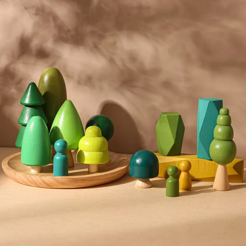 Play 1Set Wooden Natural Simulation Tree Wooden Play for Play Montessori Game Ed - £28.24 GBP