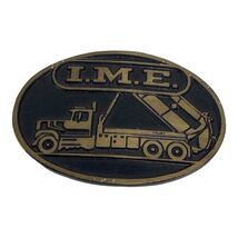 Dyna Buckle I.M.E. Trucking Belt Buckle Vintage Solid Brass Made USA Pro... - $18.20