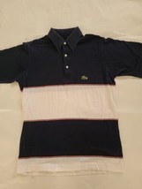 Vtg IZOD Lacoste Striped Short Sleeve Polo Shirt 1970s  Single Stitches  Size S - £15.61 GBP