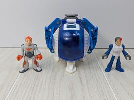 Imaginext Astronaut Space Figures Space Pod Vehicle Fisher-Price  blue w... - $12.86