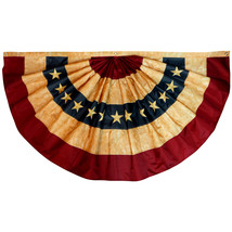 Vintage Style USA Pleated Fan Flag, 3x6 Ft American US Bunting Flags Fan... - $21.73