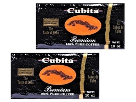 Cubita Premium Pure Coffee Gourmet Dark Roast 10 oz Brick (Pack of 2) - £19.45 GBP