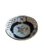 Kaiser W.Germany Blue Gold Lattice Trinket Ring Jewelry Candy Dish Weima... - $354.77 MXN