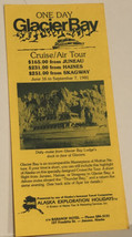 Vintage Glacier Bay Cruise Air Tours Brochure Juneau Alaska BR4 - $6.92