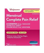 Walgreens Menstrual Complete Pain Relief 24 Gelcaps  Exp 05/2025 - £7.86 GBP