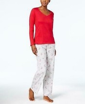 Charter Club Graphic Top and Printed Pants Pajama Set, Size Small - £23.95 GBP