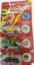 3 Johnny Lightening Commerative Edition Diecast cars and coin sealed on ... - $20.00