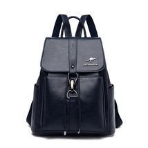 New Women Backpack Vintage Travel Soft Leather Backpack Large Capacity Bookbag H - £39.61 GBP