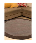 Glitzy Rugs 8 x 8 ft. Solid Hand Tufted Wool Round Area Rug, Beige &amp; Brown - $301.65