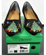 J. Renee Noelsteps Women&#39;s Embroidered Suede Square Top Pump Size 11W, NIB - $88.36