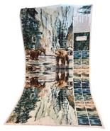 Northern Peaks Cotton Fabric Panel By Northcott 26&quot; X 44&quot; Bears Nature D... - $13.10