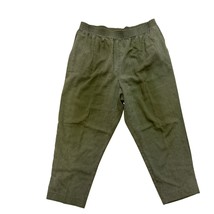 ALFRED DUNNER Women 20W Forest Green Pull On Pants elastic waist - $18.99