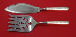 Rambler Rose by Towle Sterling Silver Fish Serving Set 2 Piece Custom Ma... - $132.76