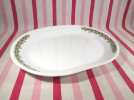 Swell 1970&#39;s Corning Ware White &amp; Green Spring Blossom Crazy Daisy 12&quot; Platter - £15.48 GBP