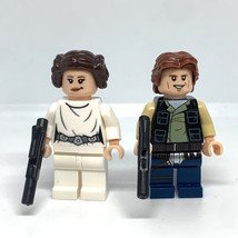 Han Solo and Princess Leia Minifigures Star Wars Rebel Figures US Toy - £11.02 GBP