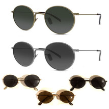 1 John Lennon Sunglasses Round Shades Gold Black Frame Lenses Retro Hippie Party - £17.57 GBP