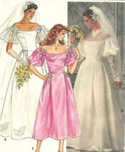 Butterick 3136 Misses Bridal Gown: Lined Dress with Shaped Front Bodice, Princes - £12.65 GBP