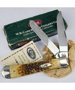 CASE XX 6254 SS pocket knife trapper bone 2001 BOX PAPERS USA new never ... - $99.99