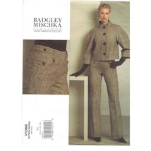 Vogue 1066 Badgley Mischka Stand Collar Jacket & Pants Pattern Size 6 8 10 12 UC - £13.80 GBP