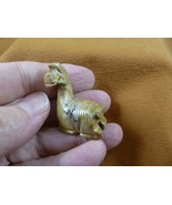 Y-LLA-SI-54 baby tan white LLAMA SOAPSTONE stone PERU FIGURINE I love ll... - $8.59