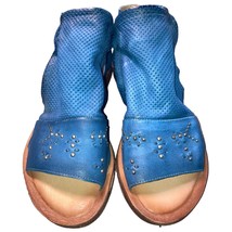 Miz Mooz Comfort Leather Ankle Strap Sandals EU 38 (US 7.5-8) Fifi Denim - £47.47 GBP
