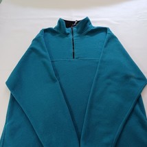 Vtg JC Penny USA Olympic Men's Teal Blue 1/4 Zip Pullover Sweatshirt Size Large  image 9