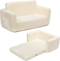 Convertible Sofa To Lounger Alimorden 2-In-1 Flip Out Extra Wide Cuddly, Cream. - £93.50 GBP