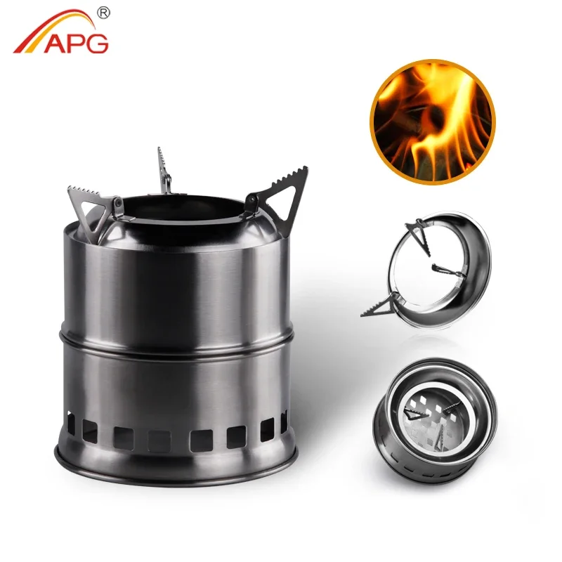 Ood gas wood burning stove portable folding firewood stove camping gasification furnace thumb200