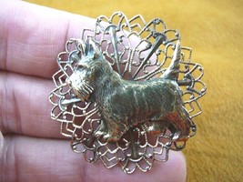 b-dog-252) Scottish terrier filigree pin pendant Schnauzer love Scottie dog dogs - £14.18 GBP
