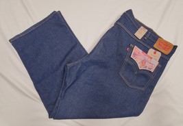 54x32 Levi&#39;s Strauss Western Fit Straight Leg Dark Blue Strong Denim Jeans B&amp;T - £28.81 GBP