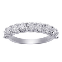 0.75 Carat Ladies 9 Stone Diamond Wedding Anniversary Band Ring 14K White Gold - £679.78 GBP