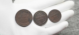 Lot of three coins 2.3.5 kopecks 1851.52.58 Nicholas I Russian Tsarist E... - $22.99