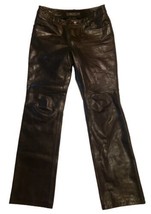 Y2K Gap Leather Pants Womens Size 6 Lined Black Bootcut 5 Pocket Vintage... - $75.44
