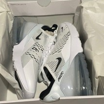 Woman’s Nike air max 270 black white running shoes size 8.5 us - £118.64 GBP