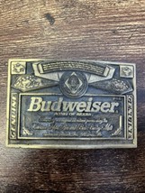 Vintage Budweiser Brass Belt Buckle - Anheuser Busch Advertising 1994 A127 - £11.59 GBP