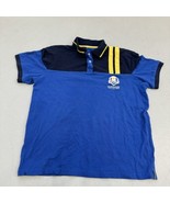 Ryder Cup GLENEAGLES SCOTLAND 2014 Blue Polo Shirt Size L - $40.46 CAD