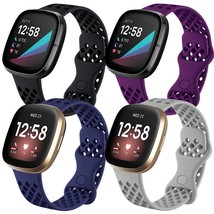 Compatible With Fitbit Sense Bands And Fitbit Versa 3 / Versa 4 Bands, Flexible  - £16.65 GBP
