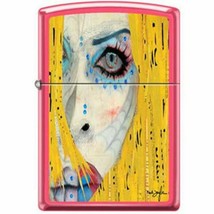 Zippo Lighter - Neal Taylor Painted Face Neon Pink - 854227 - $32.36