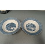 2 Currier &amp; Ives Large 9 inch Serving Bowls - Maple Sugaring by Royal China - €11,74 EUR
