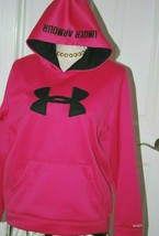 Under Armour Storm Women&#39;s Size YXL Pink Hoodie Logo Hooded Sweatshirt - $29.99