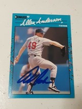 Allan Anderson Minnesota Twins 1990 Donruss Autograph Card #52 READ DESCRIPTION - £3.94 GBP