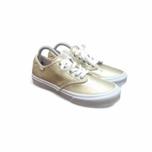 Vans &#39;Off the Wall&#39; Camden Gold Metallic Foil Women&#39;s Sneakers Size 7.5 - £45.68 GBP