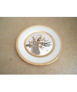 Vintage The Art of Chokin Round Gold Rim Peacock Plate Limited Edition - $22.06