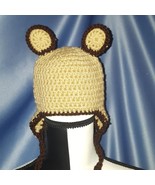 Teddy Bear Hat in Tan with Brown trim (Baby) by Mumsie of Stratford. - £8.65 GBP