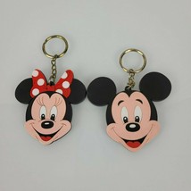 Disney Mickey Minnie Mouse Vinyl Keychains Backpack Suitcase Pulls NWOT Taiwan - £11.81 GBP