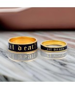 Personalized Enamel Band - Til Death RING - His &amp; Her Ring Set - Gift Fo... - $62.26 CAD