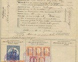 1917 Mexico Mining Tax Document A La Ouesta Gold Mine Sonora Revenue Stamps - $153.77